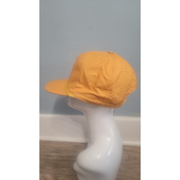 Vintage 80s Chapeaux USA Snapback Hat Yellow Rope Cap Green Underbrim Made in... - Picture 2 of 9
